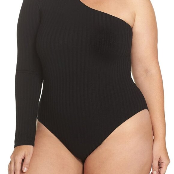 Only Hearts Ribbed One-Shoulder Bodysuit - Picture 3 of 11